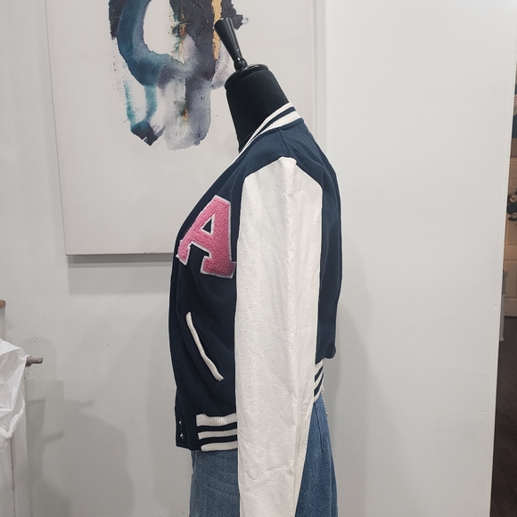 [ reflex] Juniors size Medium, cutest letterman jacket w/ pink "A" - Picture 6 of 16